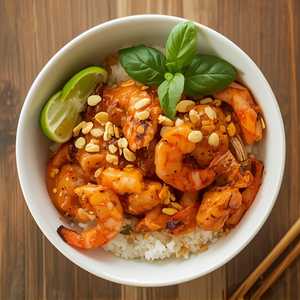 PANANG SHRIMP CURRY RICE BOWL
