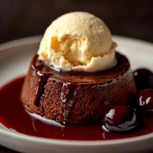 Warm Double Chocolate Cake
