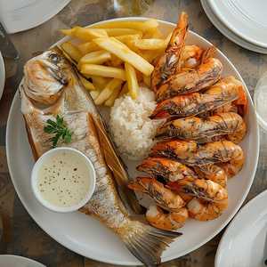 Branzino Fish And Shrimp