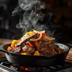 Fajitas with chicken, steak or veggie