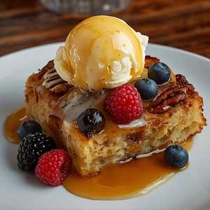 Pecan Whiskey Bread Pudding