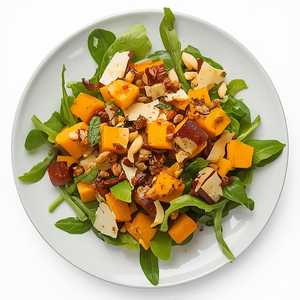 Tricolore Salad With Smoked Rutabaga, Saba, Toasted Pepita & Super Aged Pecorino