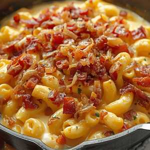 Bacon And Onion Macaroni And Cheese
