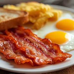 TWO EGGS with Turkey Bacon
