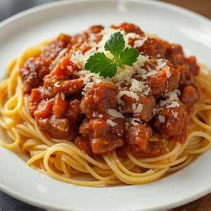 Spaghettini & Meat Sauce
