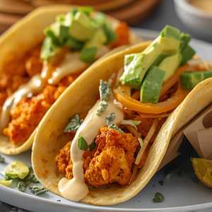 Crispy Buffalo Cauliflower Taco