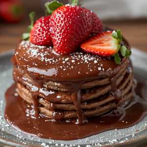 Nutella And Belgian Chocolate Chip Pancakes