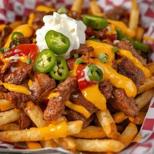 Loaded 3-Meat Baked Potato or Spicy Fries