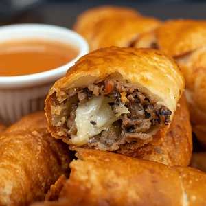 Fried Cheeseburger Eggrolls