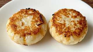 Two Fried Crab and Scallop Cakes