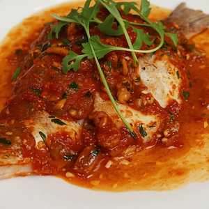 Fried Red Snapper / Stripe Bass In Belachan Sauce