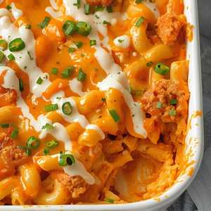 Vegan Buffalo Chik'n Mac & Cheese (Aisha's Plant Based Eatery)