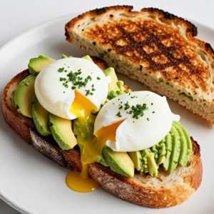 Avocado and Poached Eggs on Toast