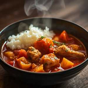 Chicken stew with rice