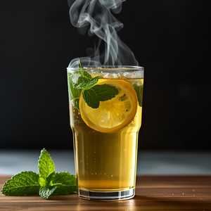 Fresh Mint Tea with Lemon