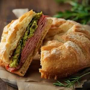 Mortadella & Focaccia Sandwich