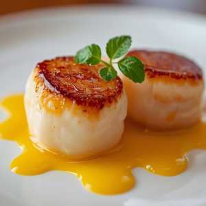 Scallop With Mango Puree
