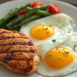 Bistec De Pollo Y Huevo