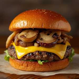 SWISS MUSHROOM BURGER