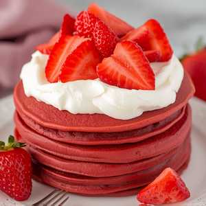 Red Velvet Pancakes
