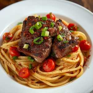 Beef Short Rib Garlic Pasta