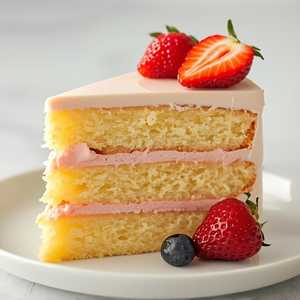 Lemon Strawberry Cream Cake
