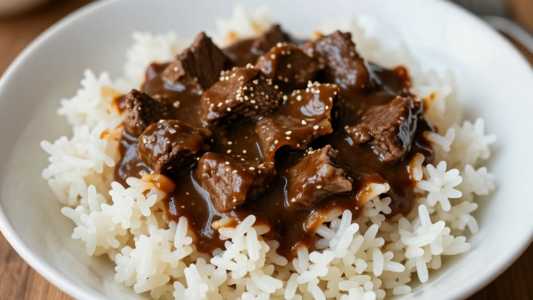 Beef Tips with Rice