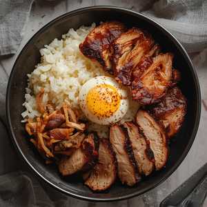 Shredded Pork, Steamed Meatloaf & Grilled Pork