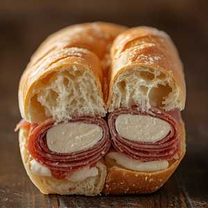 Baguette Mortadella y Mozarella