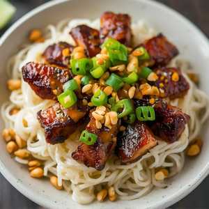 Angel Hair Noodles w/ Grilled Pork