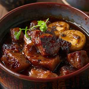 Braised Pork Belly With Lotus Root 莲藕炆花腩