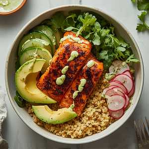 Miso Glazed Salmon Bowl