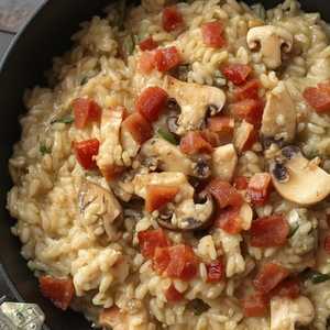Mushroom & Bacon Risotto