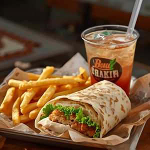 Chicken Wrap Combo (Ayran)