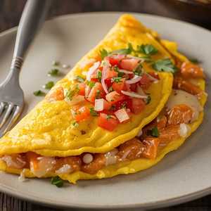 Lox And Onions Omelette