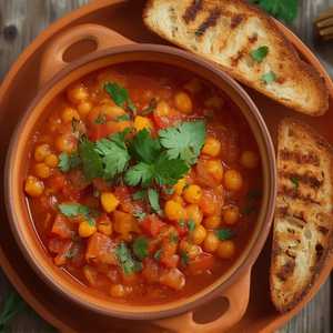 Warm Chickpea + Tomato Stew