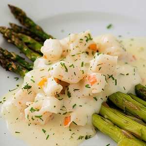 Crab-Topped Asparagus