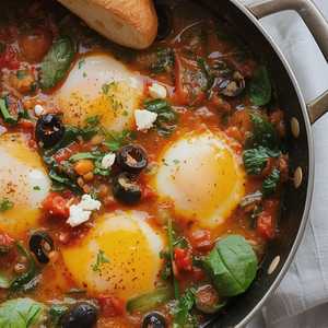 Greek Style Baked Eggs