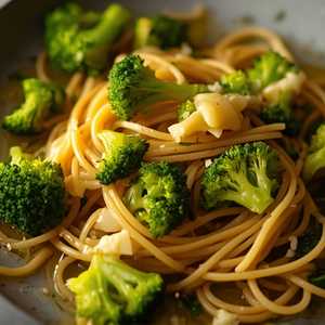 Spaghettini Olio with Garlic & Broccoli