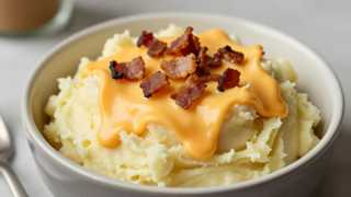 Smoked Cheddar Bacon Mashed Potatoes