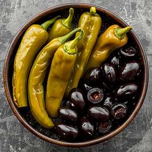 Pepperchinos and Olives