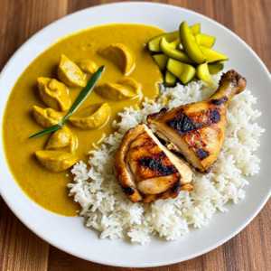 Grilled Chicken Curry Rice