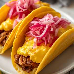 SCRAMBLED & PORK CARNITAS TACOS