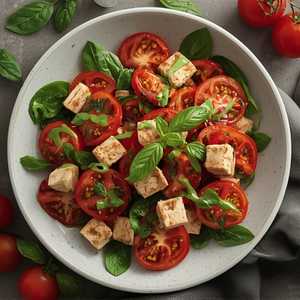 Family Tomato Tofu Caprese Salad