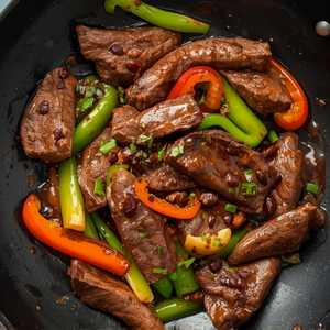 Beef In Black Bean And Garlic Sauce 豉椒牛肉