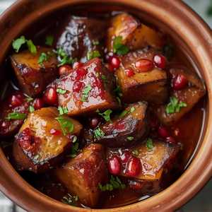 Pomegranate Eggplant Stew