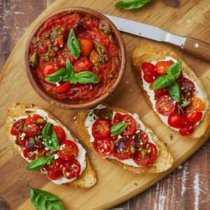 Roasted Tomato Bruschetta