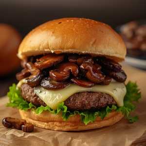 Mushroom Swiss Burger