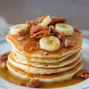 Banana Pecan Pancakes