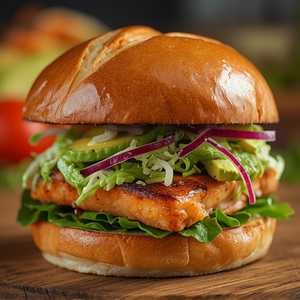 Sunset Salmon Burger